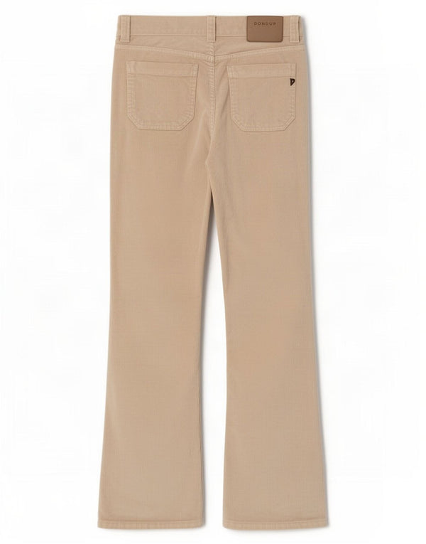 Dondup Dame Flare Corduroy Bukser W29 L32 Off White Bomuld