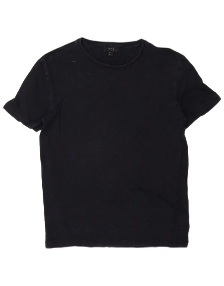 Cos Herre T-shirt Top Lille marineblå linned