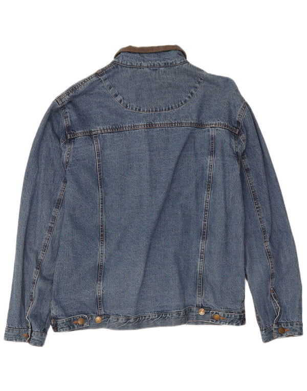 Atlas For Mænd Herre Denim Jacket UK 40 Large Blue Cotton