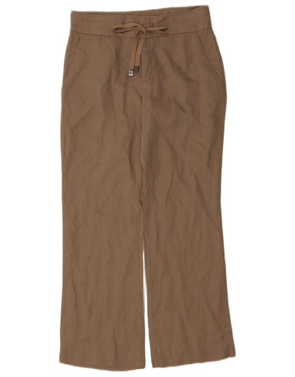 Zara lige bukser til kvinder Medium W28 L29 Beige hør