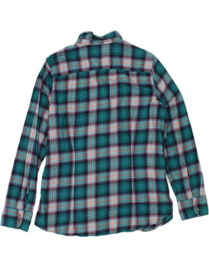 EDDIE BAUER Womens Flannel Shirt UK 18 XL Blue Check Cotton Vintage Eddie Bauer and Second-Hand Eddie Bauer from Messina Hembry 