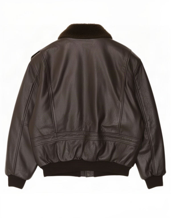 Vintage herre læder Flight Aviator Jacket UK 38 Medium Brown