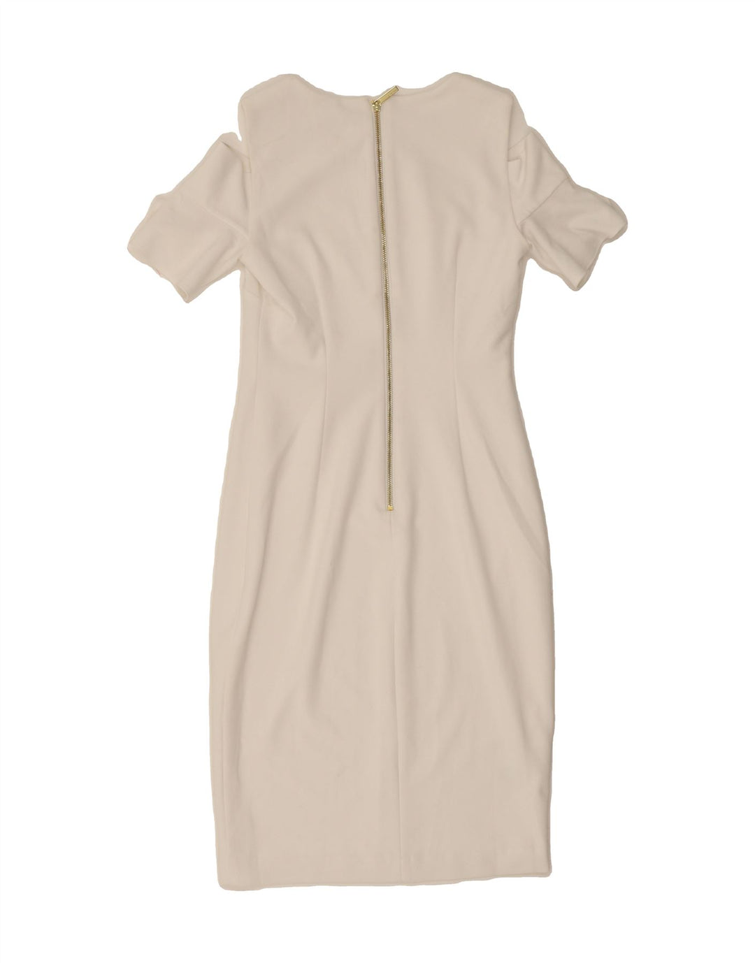 CALVIN KLEIN Womens Off Shoulder Bodycon Dress US 2 XS White Polyester Vintage Calvin Klein and Second-Hand Calvin Klein from Messina Hembry 