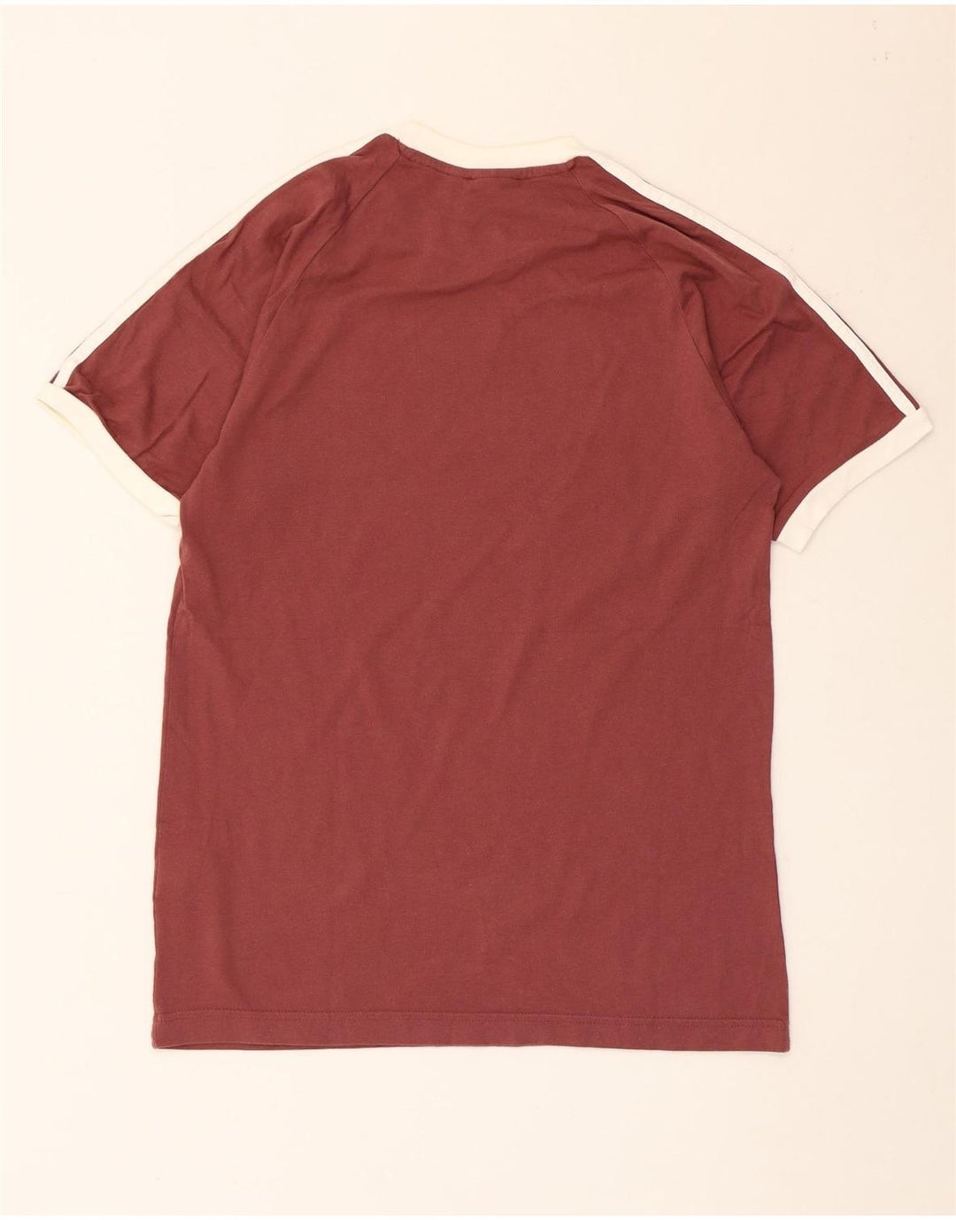 Adidas Herre T-shirt Top Lille rødbrun Colourblock Bomuld