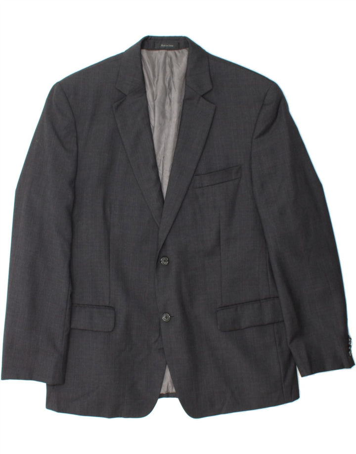 MICHAEL KORS Mens 2 Button Blazer Jacket UK 44 2XL Grey Wool Vintage Michael Kors and Second-Hand Michael Kors from Messina Hembry 