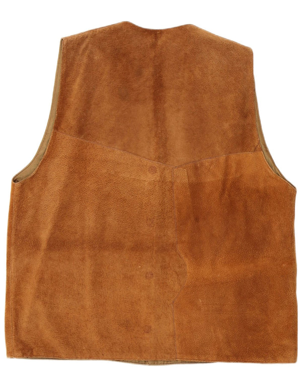 Vintage herre ruskind vest XL brun