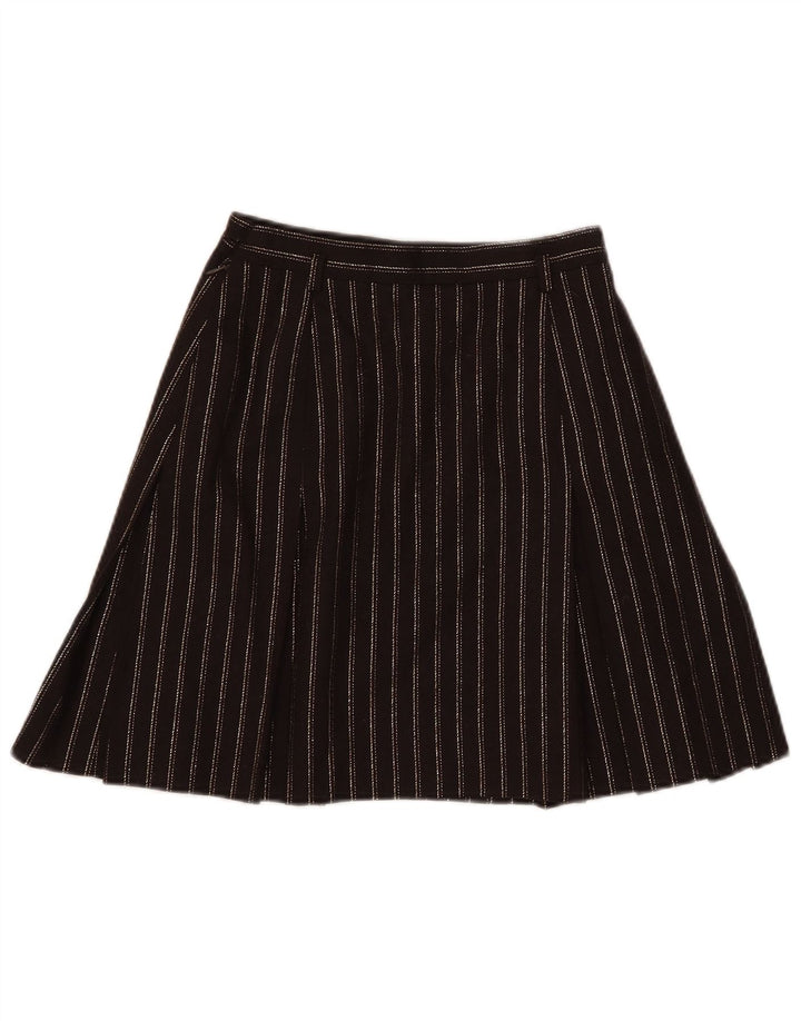 Dream Womens A-Line nederdel UK 8 Small W24 Brun stribet uld