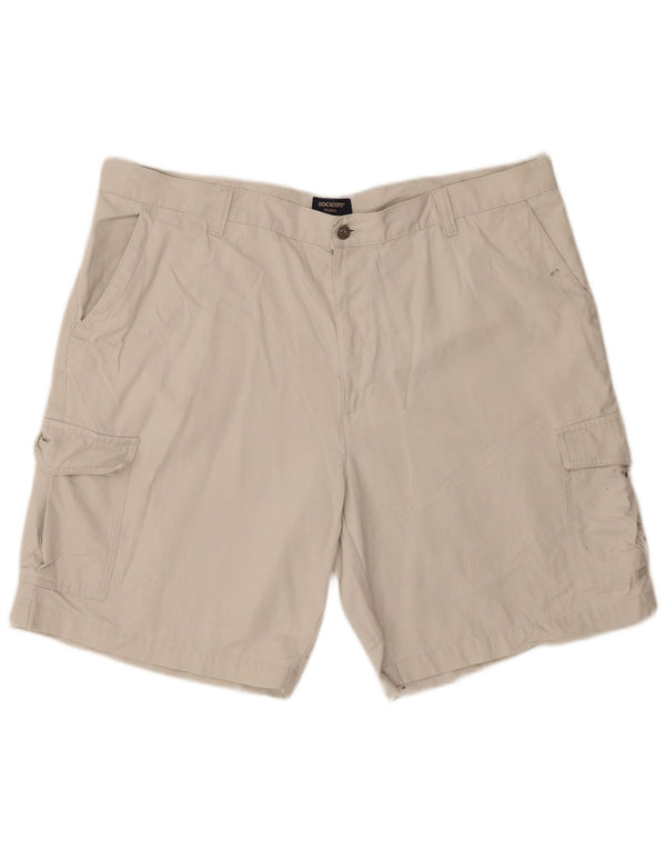 Dockers Herre Khakis Cargo Shorts W42 2XL Beige Bomuld