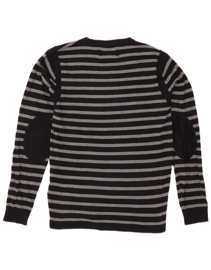 JACK & JONES Herretrøje med rund hals, stor sort stribet