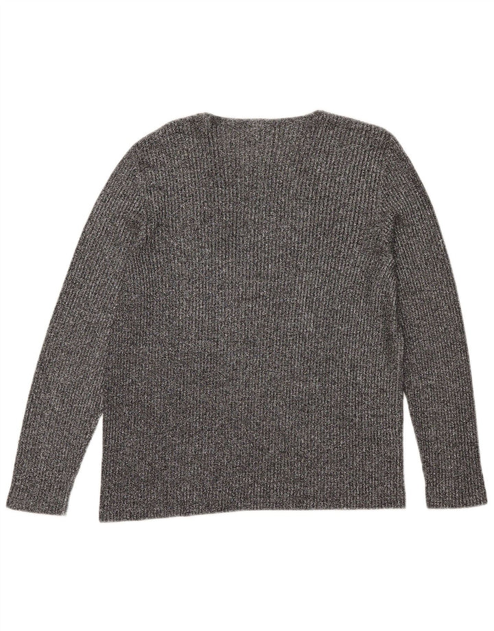 Luisa Spagnoli Dame Top Langærmet UK 12 Medium Grå Flecked