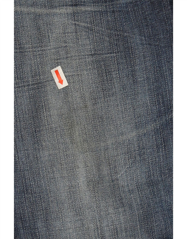 CALVIN KLEIN Womens Straight Jeans W30 L33 Navy Blue Cotton