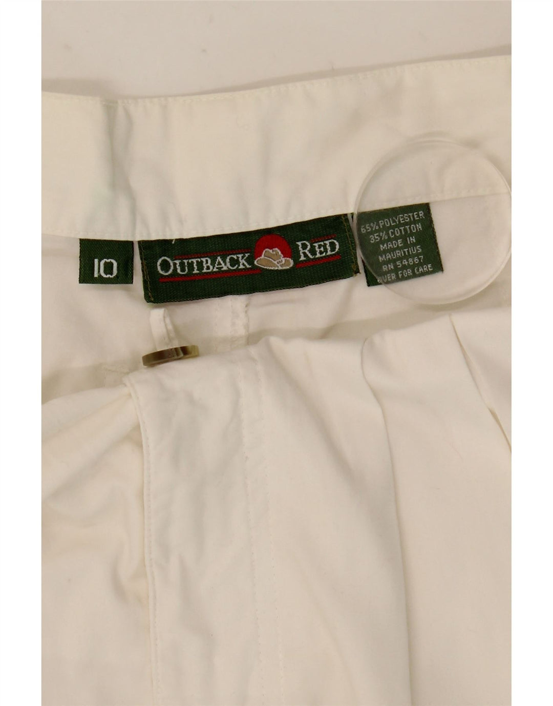 Outback Dame Chino Shorts med høj talje UK 10 Small W27 White Polyester