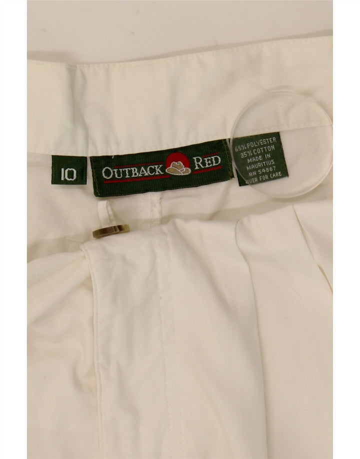 Outback Dame Chino Shorts med høj talje UK 10 Small W27 White Polyester