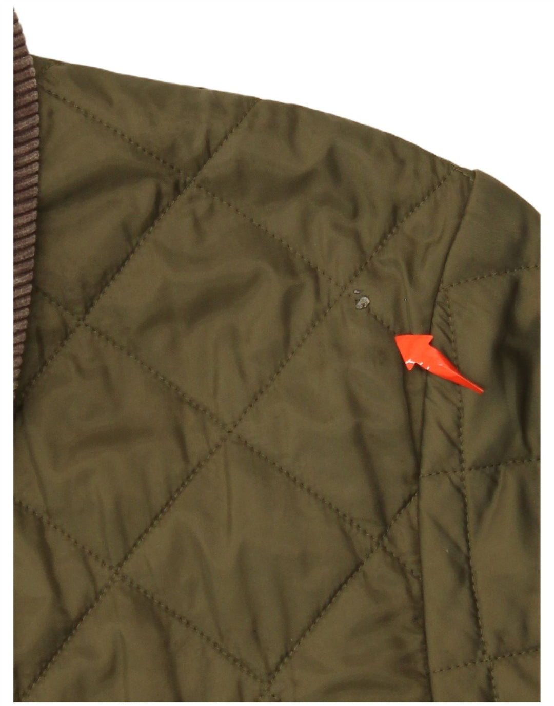 BARBOUR Herre quiltet jakke UK 40 Stor Khaki Polyamid