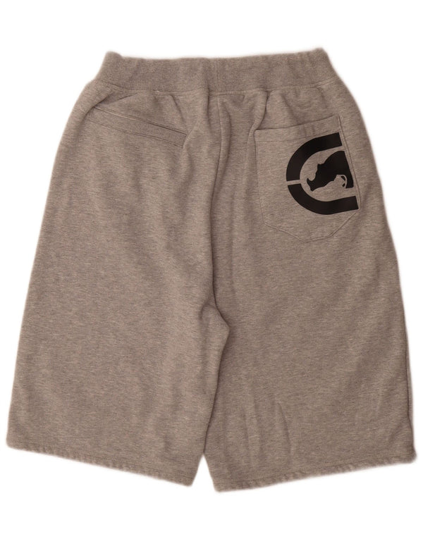 Ecko Unltd grafiske sportsshorts til kvinder UK 22 3XL grå flækket bomuld