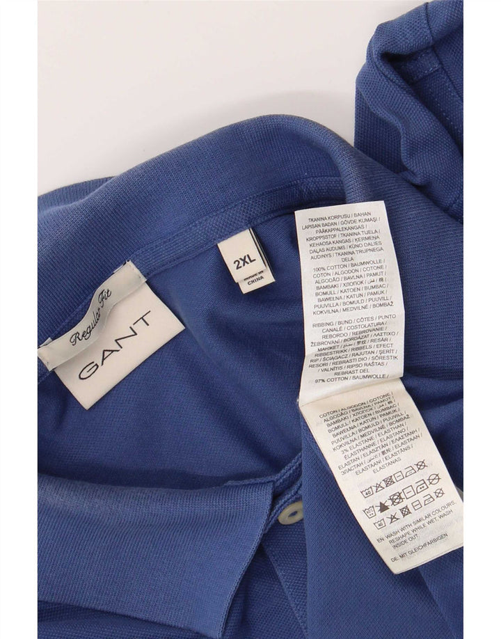 Gant Herre Regular Fit Polo Shirt 2XL Blå Bomuld