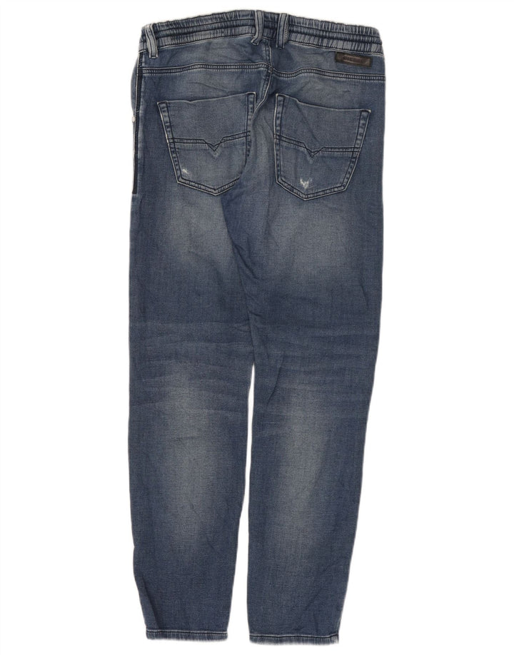 Diesel Dame Distressed Tapered Jeans W27 L28 Blå Bomuld