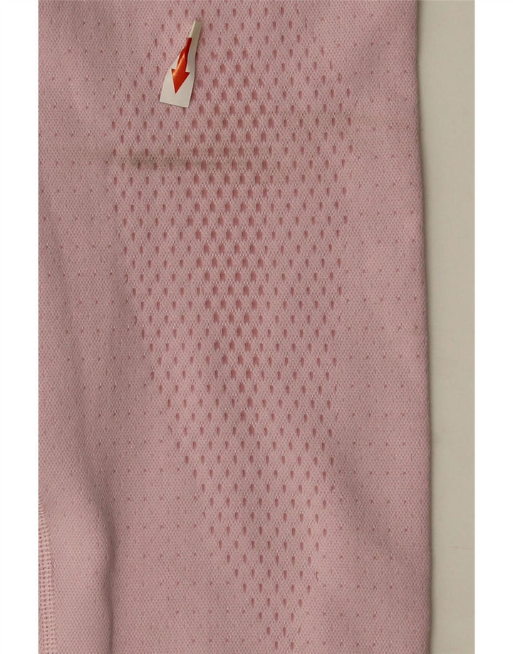 Adidas Dame Capri Leggings UK 12 Medium Pink Polyester
