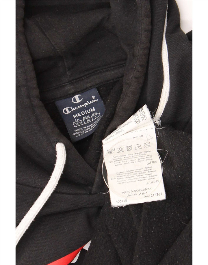 Champion Herre grafisk hættetrøje Jumper Medium Sort bomuld