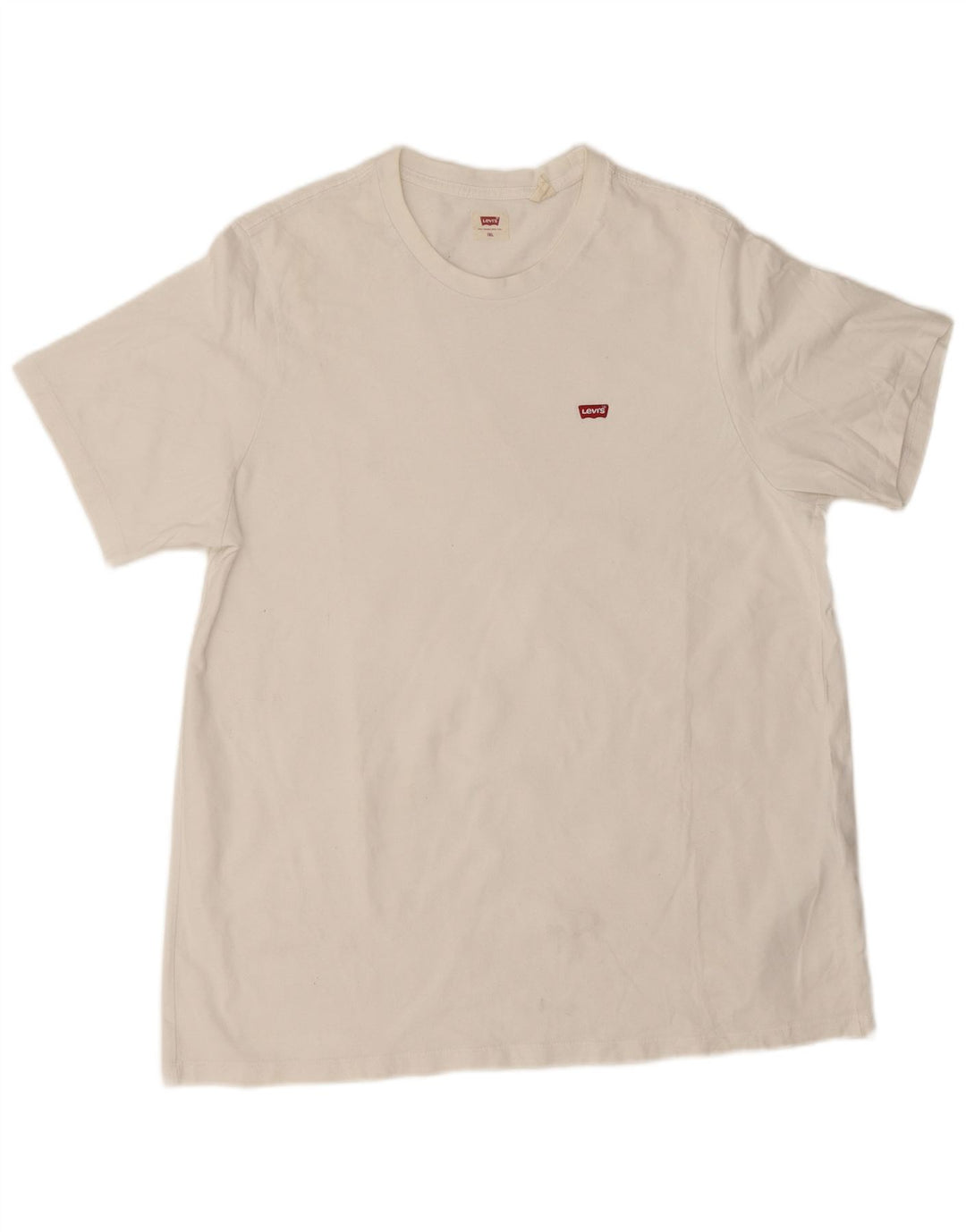 Levi's Dame T-Shirt Top UK 18 XL Hvid Bomuld