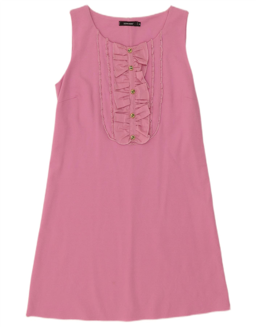 DENNY ROSE ærmeløs basiskjole til kvinder UK 8 Small Pink Viscose