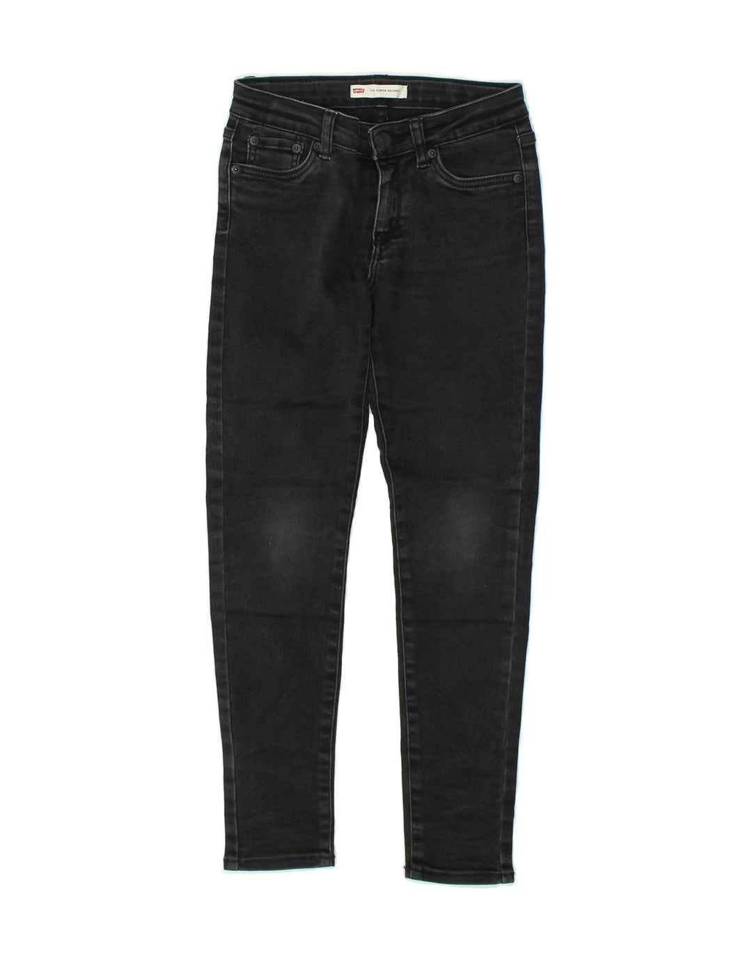 LEVI'S Girls 710 Super Skinny Jeans 9-10 Years W24 L24  Grey Polyester | Vintage Levi's | Thrift | Second-Hand Levi's | Used Clothing | Messina Hembry 