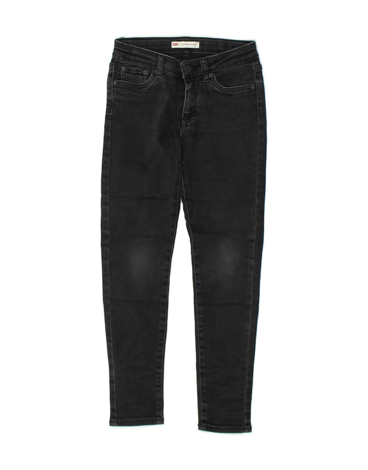 LEVI'S Girls 710 Super Skinny Jeans 9-10 Years W24 L24  Grey Polyester | Vintage Levi's | Thrift | Second-Hand Levi's | Used Clothing | Messina Hembry 