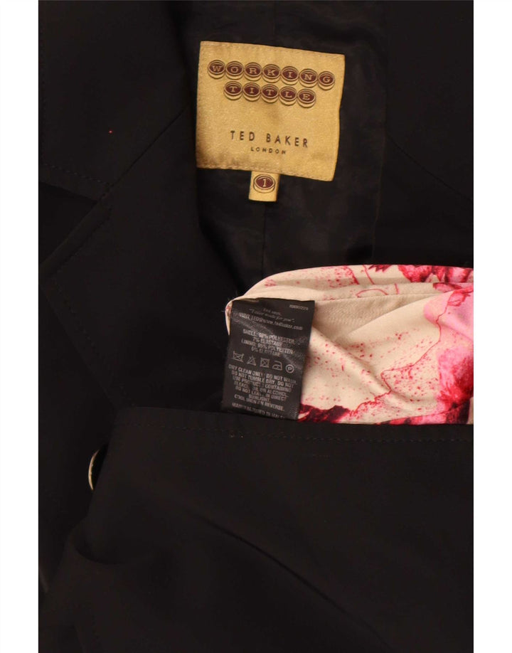 Ted Baker Dame 2-knaps blazerjakke Størrelse 1 XS Sort Polyester