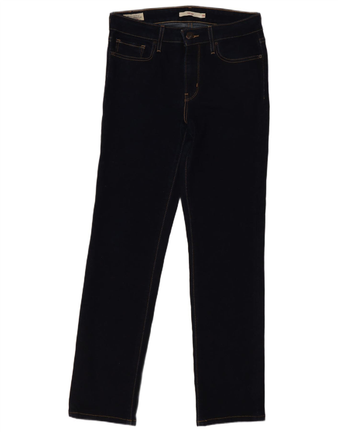 LEVI'S Dame 712 Slim Jeans W28 L28 Marineblå Bomuld