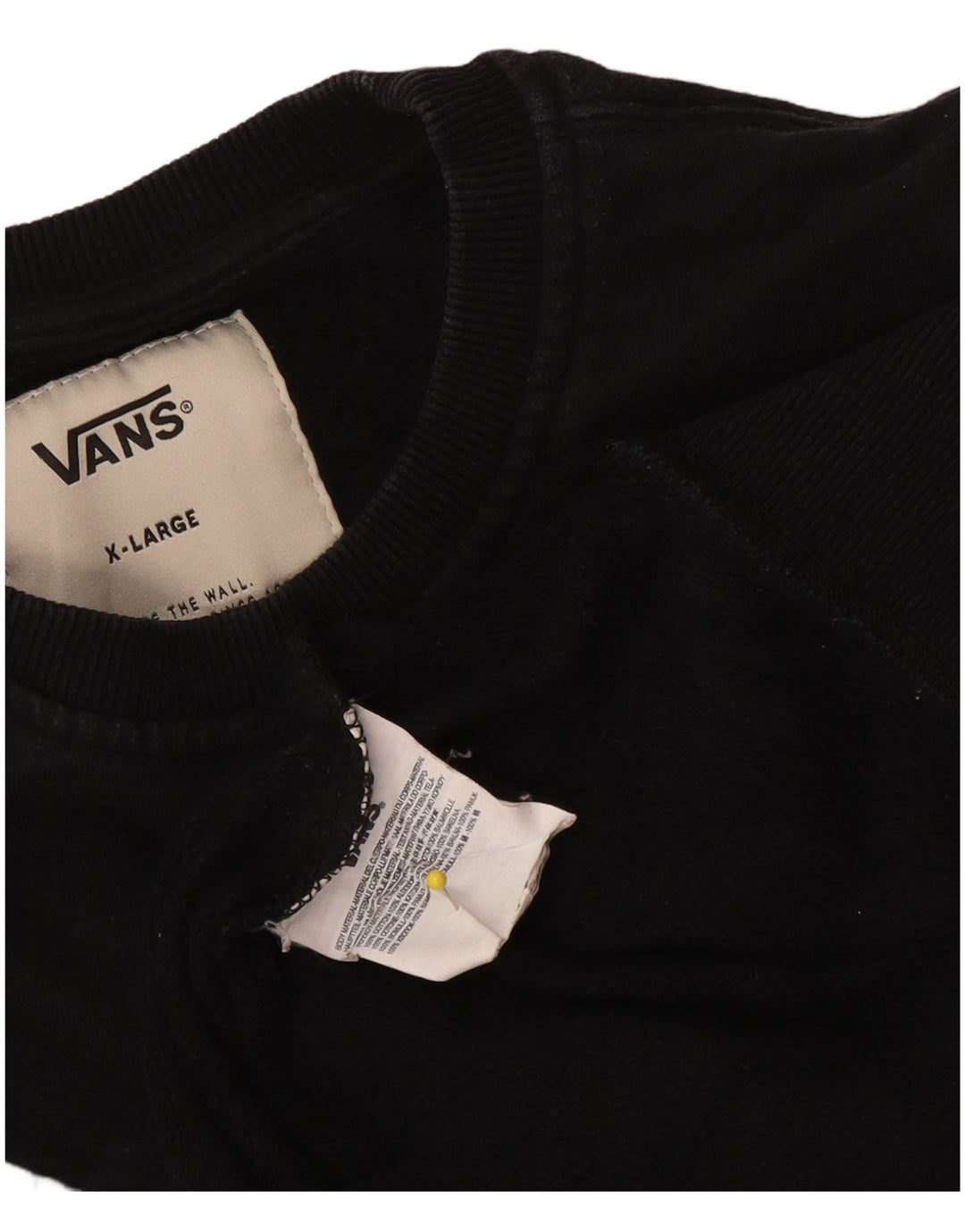 Vans Herre Grafisk Sweatshirt Jumper XL Sort Bomuld