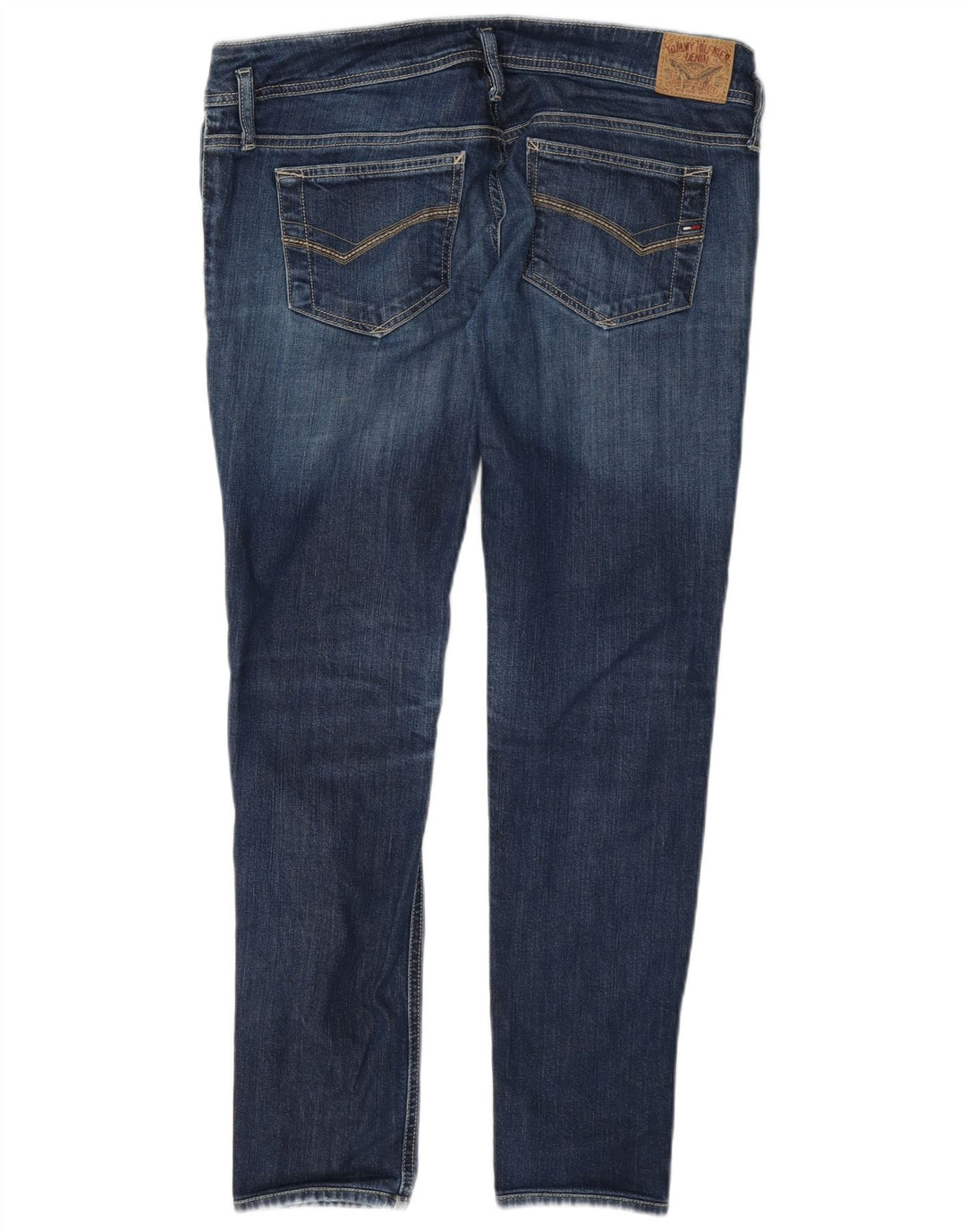 Tommy Hilfiger Dame Slim Jeans W34 L30 Marineblå Bomuld