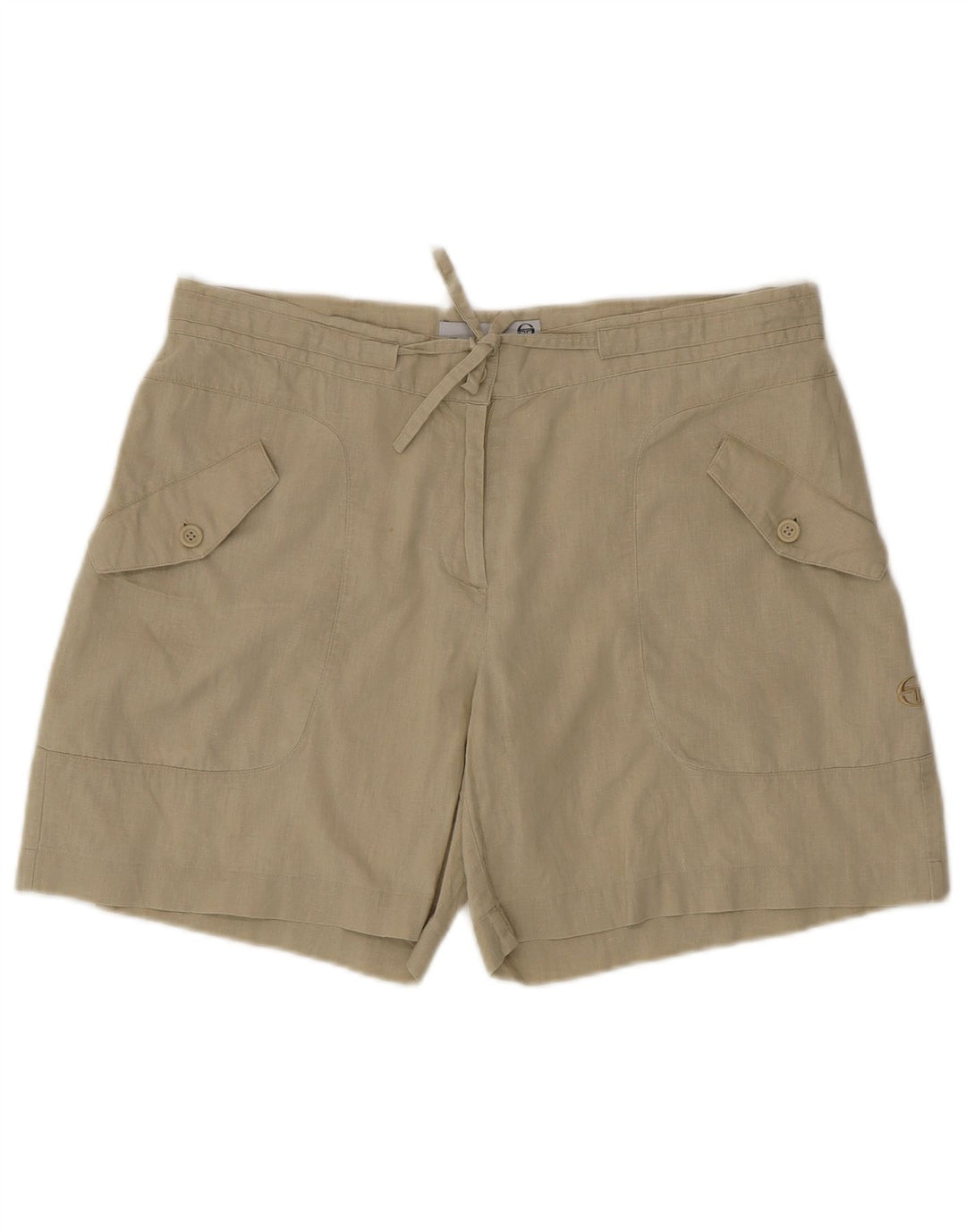 Sergio Tacchini Dame Cargo Shorts IT 46 Large W34 Green Linen