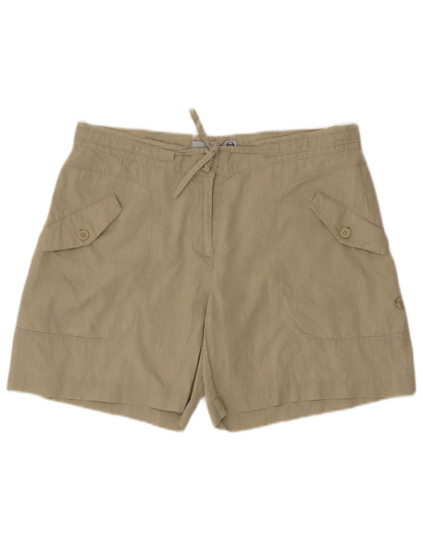 Sergio Tacchini Dame Cargo Shorts IT 46 Large W34 Green Linen