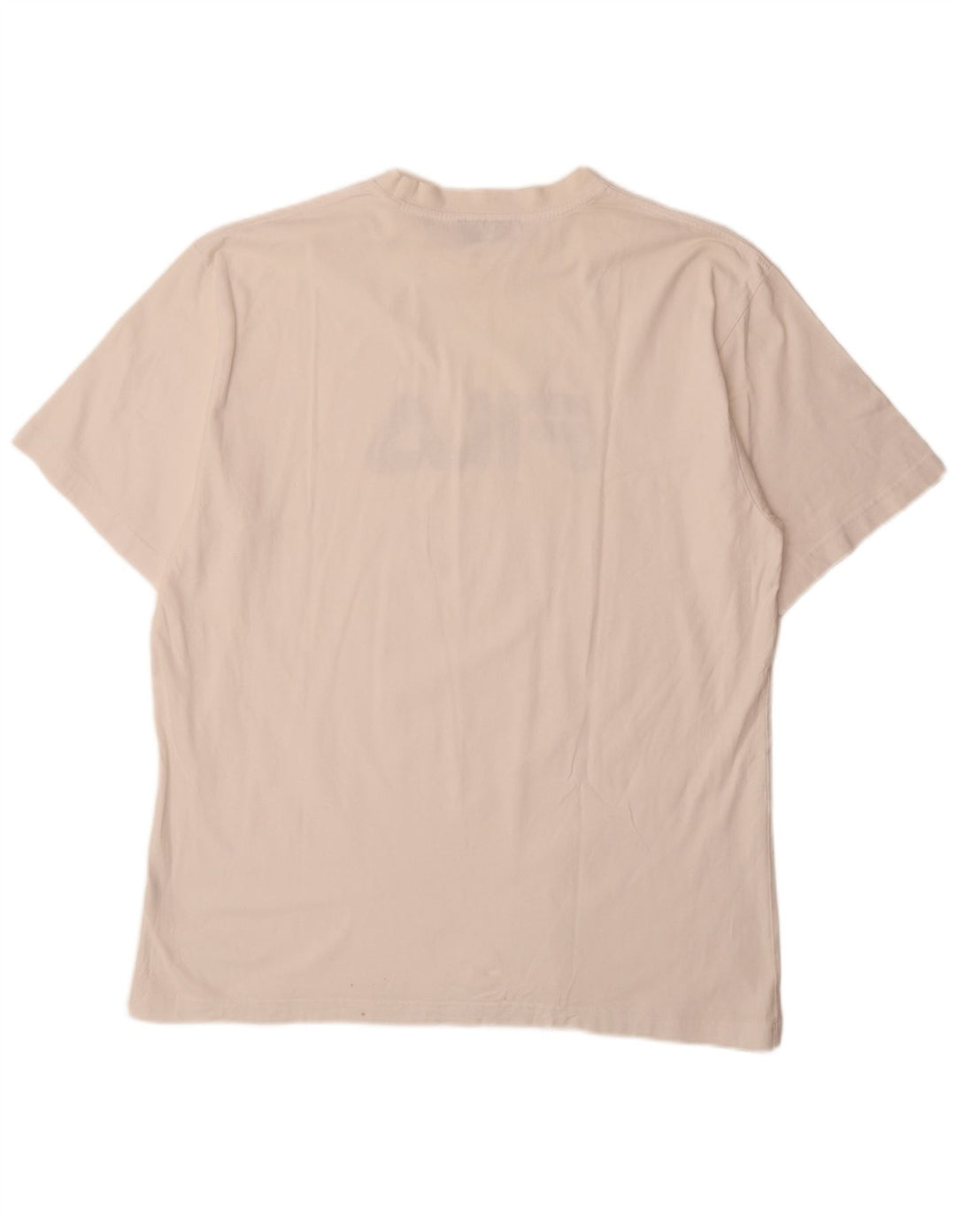 Fila Herre Regular Graphic T-Shirt Top IT 58 2XL Hvid Bomuld