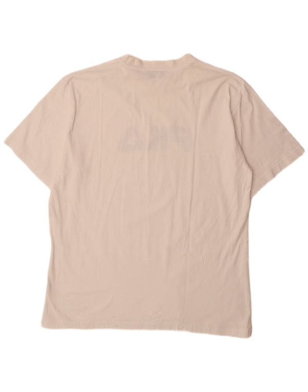 Fila Herre Regular Graphic T-Shirt Top IT 58 2XL Hvid Bomuld