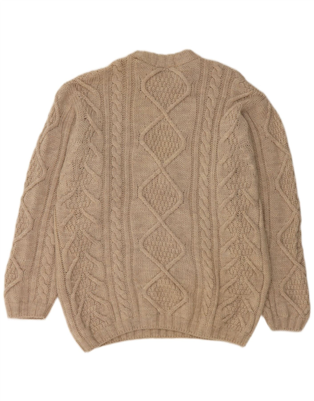 Marks & Spencer Herretrøjetrøje med rund hals Medium Beige Ny uld