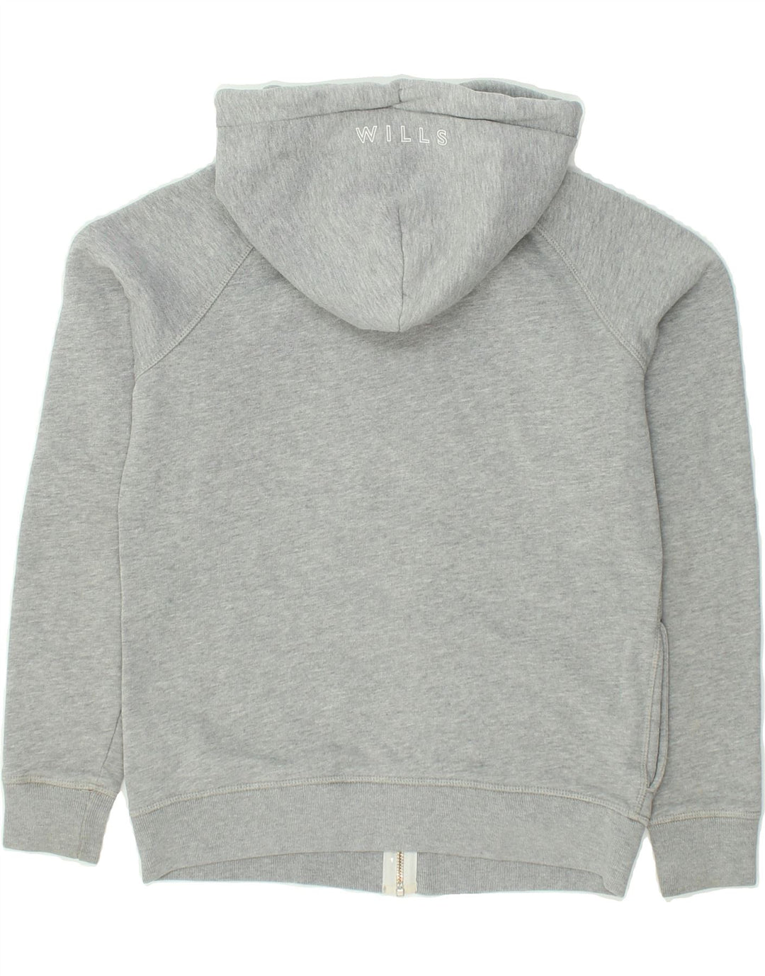 JACK WILLS Womens Oversized Zip Hoodie Sweater UK 10 Small Grey Cotton | Vintage Jack Wills | Thrift | Second-Hand Jack Wills | Used Clothing | Messina Hembry 