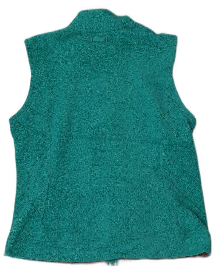 Eddie Bauer Dame Fleece Gilet UK 16 Stor turkis polyester