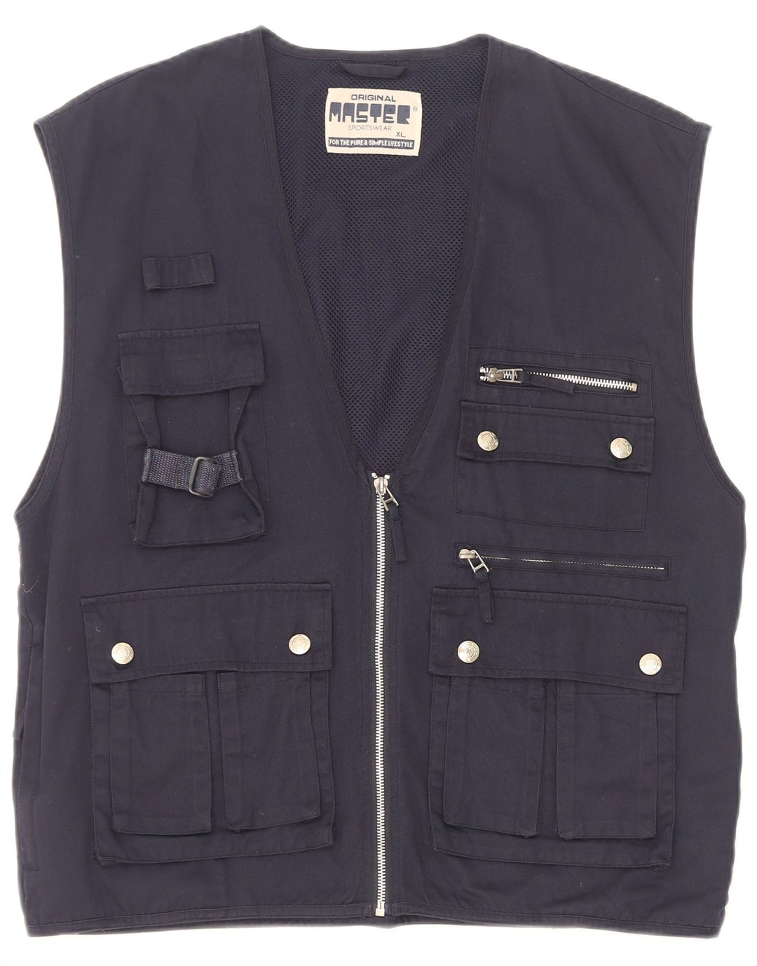 Master Herre Utility Gilet UK 42 XL Navy Blue Polyester