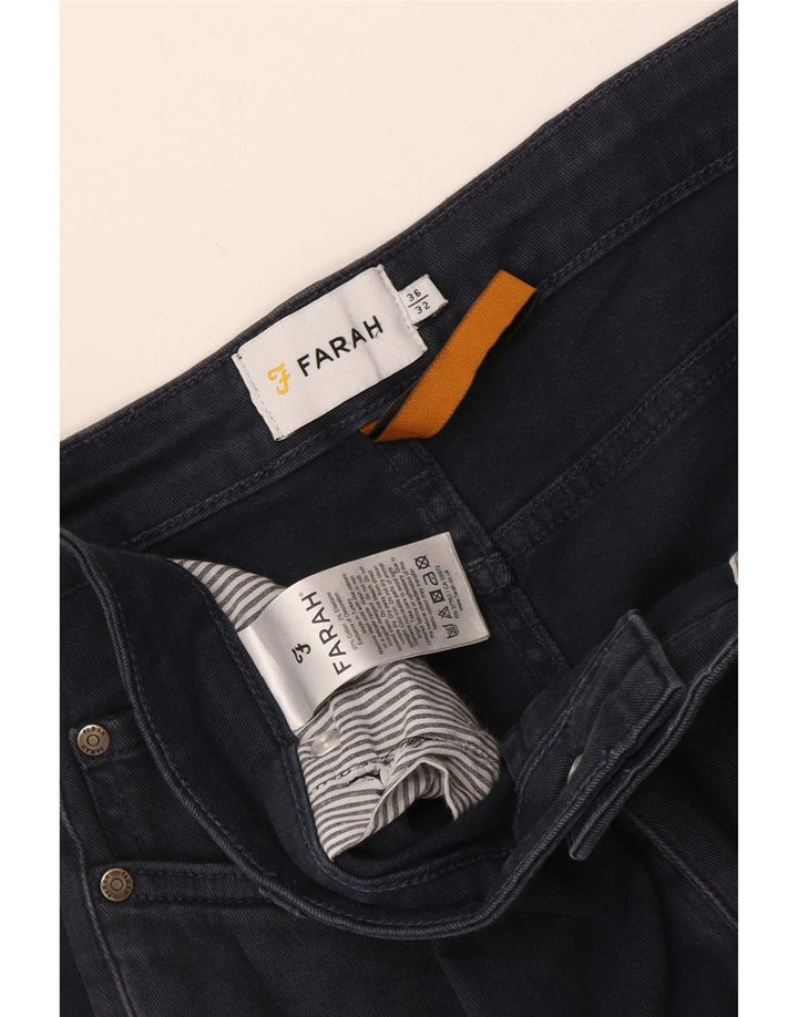 Farah Slim Jeans til mænd W36 L32 Marineblå bomuld