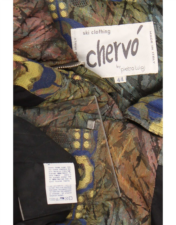 Chervo Womens Ski Oversized Gilet IT 44 Medium Multicolored Floral