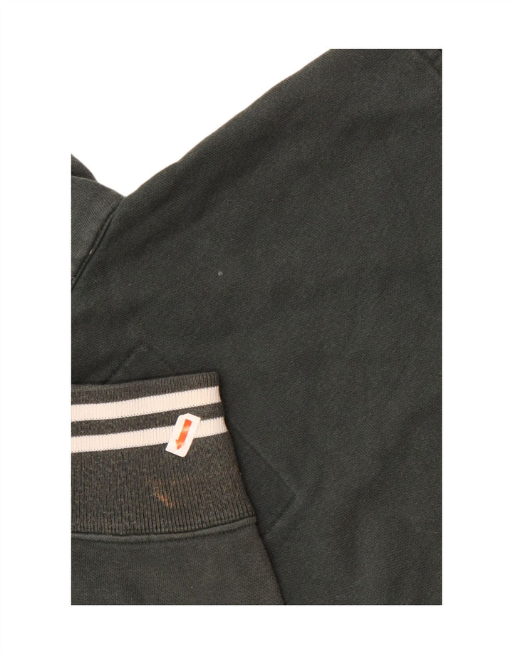 Champion Herre Zip Neck Sweatshirt Jumper Stor Grøn Bomuld