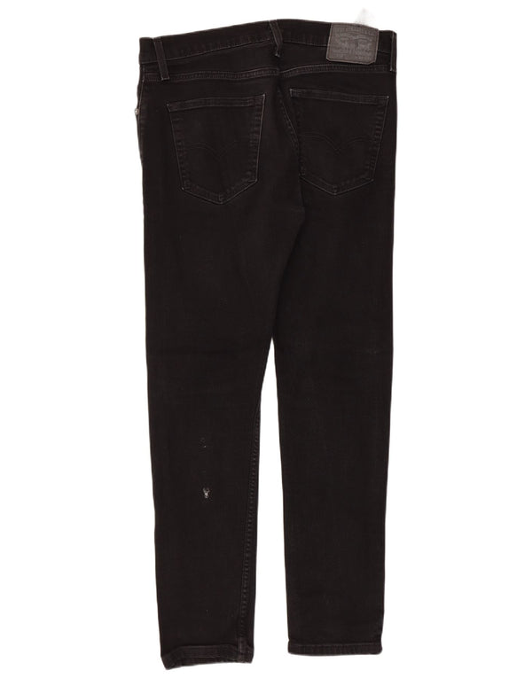 LEVI'S Mens 512 Slim Tapered Jeans W34 L32 Black Cotton