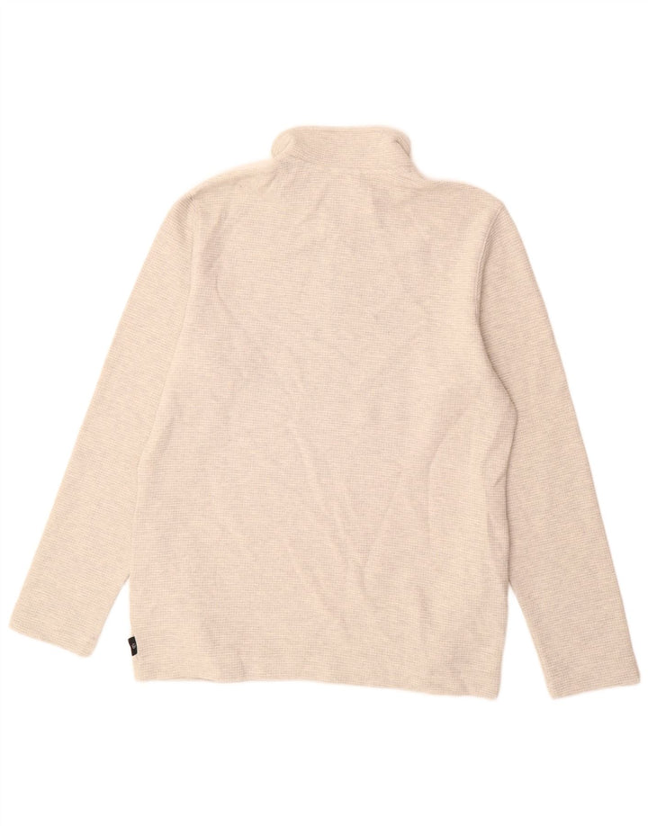 Ted Baker Herre Zip Neck Sweatshirt Jumper Størrelse 2 Lille Grå Bomuld