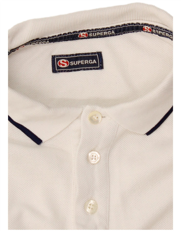 SUPERGA Mens Polo Shirt Medium White