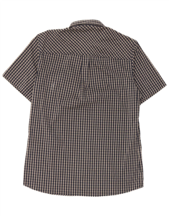 Rohan Herre kortærmet skjorte lille marineblå Gingham polyester