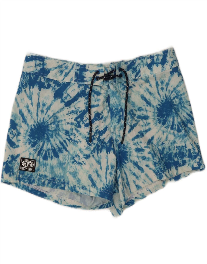 Animal Womens svømmeshorts UK 10 Small Blue Tie Dye Polyester