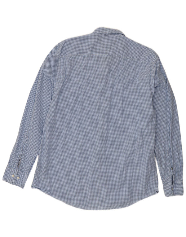 Tommy Hilfiger Mens Regular Fit Shirt XL Blue Gingham Cotton