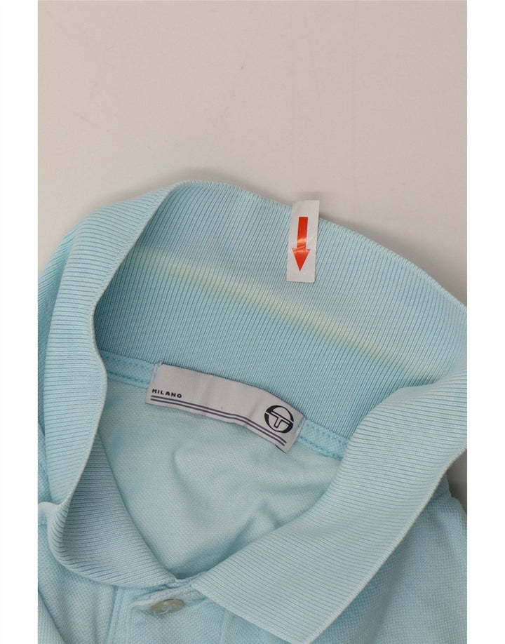 SERGIO TACCHINI Herre Milano Polo Shirt IT 46 Lille Blå Bomuld