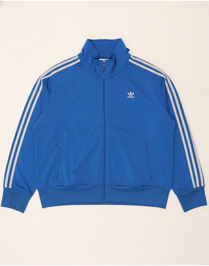 Adidas Womens Oversized træningsdragt Topjakke UK 28/30 3XL Blå Polyester